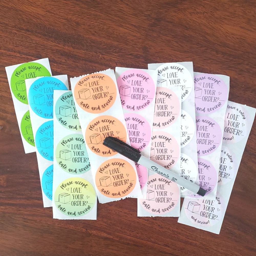 3/$15 STICKERS LABELS LARGE ROUND TWO INCH Set of 50 PLEASE RATE AND REVIEW - Picture 7 of 7
